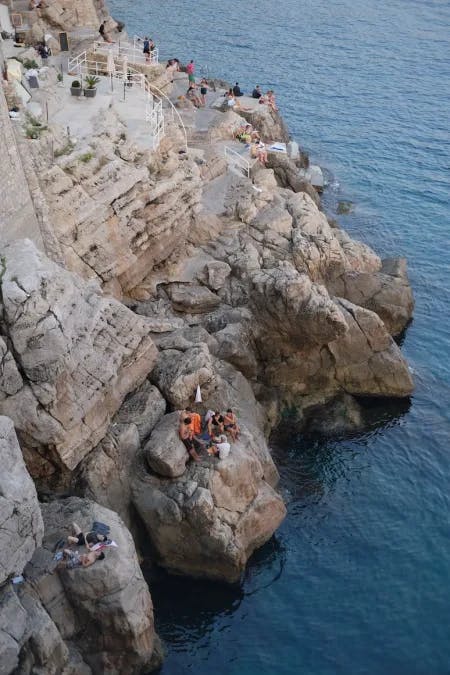 Photograph of a cliff beach in Croatia